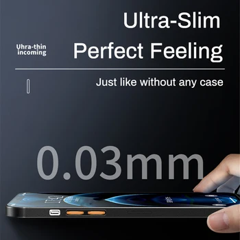 Ultra-tenké, Mäkké Silikónové Telefón puzdro Pre iPhone 13 Mini 12 11 Pro Max X XR XS Max 7 8 Plus SE 2 Objektívu Jemné Otvor Protector