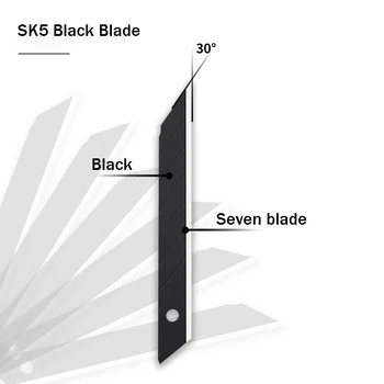 9mm Železa Prípade Box Utility Nôž Umenie Nôž na Papier Fréza Metal Blade Self-Locking Dizajn Uhol Lomu Fréza