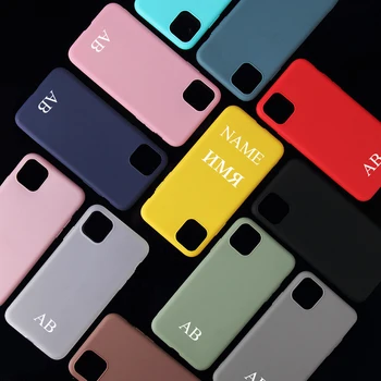 Luxusné Silikónové Vlastné Telefón puzdro pre iPhone 12 Mini 11 Pro Max SE 2020 Kryt DIY Názov puzdro pre iphone 8 Plus XS XR Max 6 7 Plus