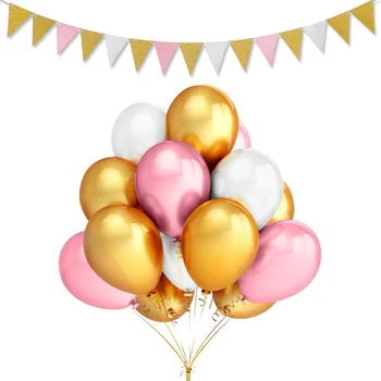 BTRUDI 30/50/100ks 12inch Transparentné sequin balón nastaviť ružové zlato a biela narodeninová párty pre dieťa svadobné descrption dodanie