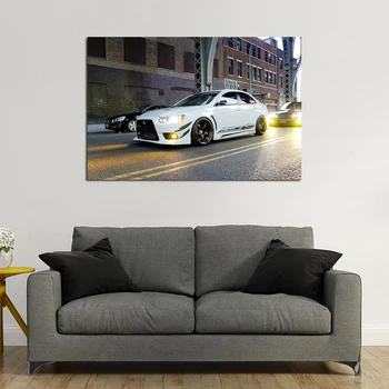 Mitsubishi Lancer Evo X Auto Wall Art Darčeky Plagát a Tlač na Plátne Obrazy Pre Spálne Domova