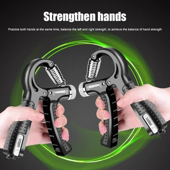Nastaviteľné rukoväte R-Tvarované cvičenie power počítateľné cvičenie enhancer uchopovač jar Grip Prst Školenia zápästie expander