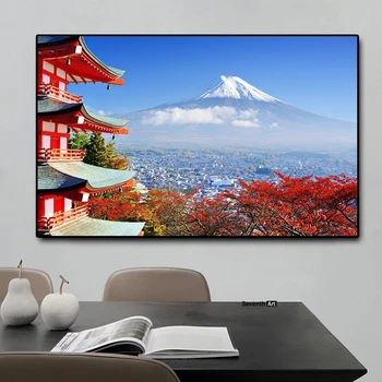 Mount Fuji Plátne Obrazy Japonsko Sneh na Horských Krajinná Scenéria Plagáty a Tlač Cuadros Wall Art Obraz pre Domáce Dekorácie