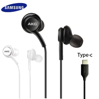 Samsung Slúchadlá AKG IG955 Typu c Do uší S Mikrofónom Drôt Headset Pre Samsung Galaxy S20 Note10 Huawei Xiao Smartphone