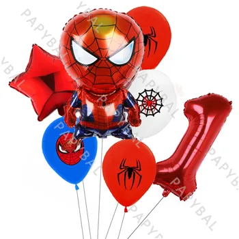 1Set Marvel Spiderman Balóny Nastaviť 3D Iron Man Fóliový Balón Pre Deti Narodeninovej Party Dekorácie, Detské Sprcha Globos Chlapca Dary