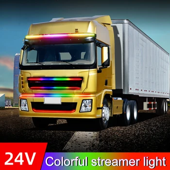 24V 5050SMD Strobo Beží Streamer Led pás svetla Dynamické Streamer Pre Van Truck zadných dverí Flexibilné DRL Auto Styling