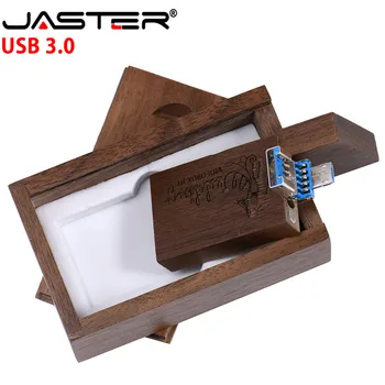 JASTER nové drevo + box USB 3.0 2 v 1 interface flash kl ' úč 4 GB 16 GB 32 GB, 64 GB 128 GB pero jednotky dar(zadarmo vlastné logo）