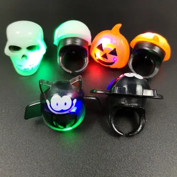 2022 Halloween LED Blikajúce Prst Krúžky Detí, Dospelých, Tekvicové Ghost Krúžky Prst Svetlo Rave Svietiace Krúžky Svietiť Strana Dodávky