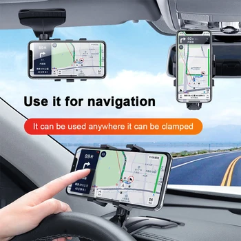 FLOVEME 360° Telefón Držiteľ Klip Auto Dashboard Mount Mobilný Telefón Držiak na GPS Držiak Stojanu Vhodný Pre Väčšinu Mobilných Telefónov