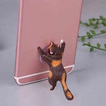 Mini Cat Prísavky Cartoon Socha Plavidlá Dizajn Mobilného Telefónu Držiteľa Domov Auto Dekorácie Smartphone Držiteľ
