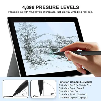 NBDBB8 Aktívne Stylus Pen Set Pre Povrchovú Pro6 Pro5 Pro4 Pro3 Tablet Dotykový Displej Pero Pre Microsoft Surface Knihy Latpop Štúdio
