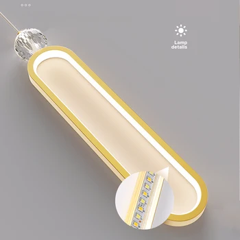 Moderné Crystal Akryl Spálňa Nočné Led Lampy Dekorácie Salón pre Obývacia Izba Svietidlo Bezdrôtové Diaľkové Ovládanie Stmievateľné