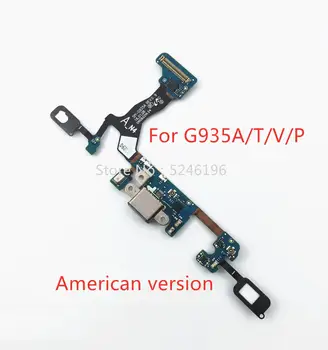 Pre Samsung Galaxy S7 okraji G935F G935A G9350 Nabíjanie pomocou pripojenia USB Nabíjací Port mini Dock Konektor Micro Flex Kábel PCB dosky Nahradiť