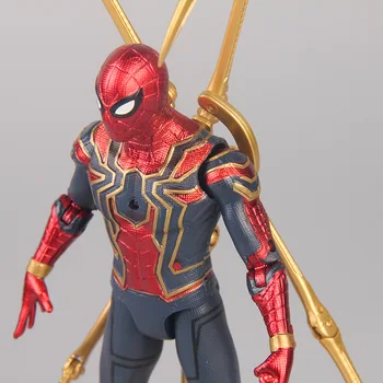 Horúce Film Marvel Model Hračky Avengers Infinity War Železa Spider Spiderman PVC Akcie Obrázok Pre Deti S Led Svetlom 17 CM 30 CM