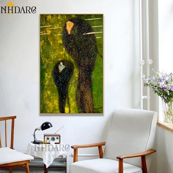 Vodné Nymfy Rybenka Umelec Gustav Klimt Klasické Umelecké Plátno Umenie, Maľovanie Plagátu A Vytlačí na Stenu Obrázok pre Home Decor