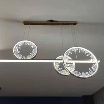 Nový Dlho LED Luster Jedálenský Lampa Premenlivé Lesk Pozastavenie Moderne Obývacia Izba Dekorácie AC110V 220V