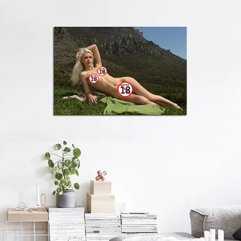 Sexy Blondínka Horúce Telo Foto Wall Art Plagát Plátno, Vytlačí Obrazy na Stenu Obrázok pre Obývacia Izba Dekor