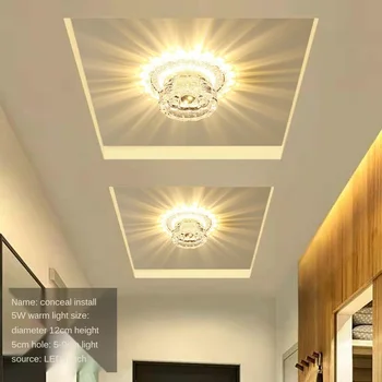 Led crystal pouličné lampy farebné reflektory, obývacia izba býčie oko lampa verandu stropné svietidlo downlight otvor lampa celling svetlo