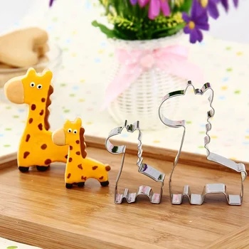 Žirafa Tvar Biscuit Formy Pečenie Fondant Tortu Formy DIY Cukru plavidlá 3D Pečivo Cookie Nožnice na Pečenie Nástroje