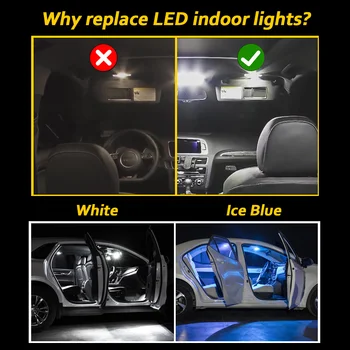 MDNG Canbus Interiérové LED Svetla Kit 2011 2012 2013-2019 Ford Fiesta Mapu Dome batožinového priestoru špz Lampa Auto Príslušenstvo