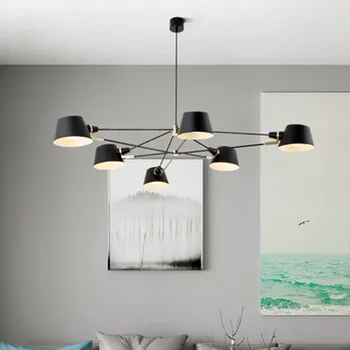 Nordic Luster Osvetlenie/Lampa Moderného Obývacej Miestnosti Visí Lampa Black Pozastavenie Svietidlá Pre Jedáleň Spálňa