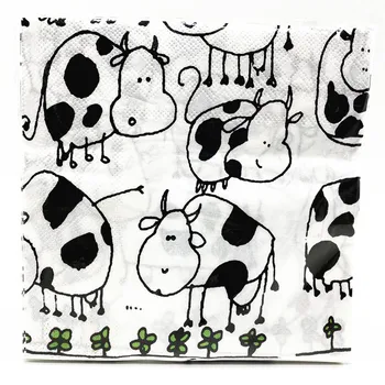 Farm Cow Tému Party Dodávky Mlieka Kravy Papier Doska Poháre Banner Obrus Narodeninové Balóny, Dekorácie Chlapci Baby Sprcha