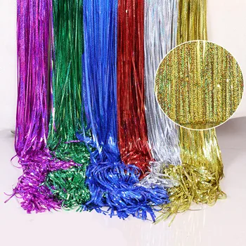 1~4m Rainbow Kovové Laserové Strany Prekladané Pozadia Fólie Záclony Bachelorette Party, Narodeniny, Party Dekorácie, Svadobné Pozadie