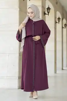 Abayas Pre Ženy Pearl Vyšívané Štýlový Abaya Ženy Hidžáb oblečenie Moslimských Abaya Maxi Kaftan šaty pre ženy, Vyrobené v Turecku