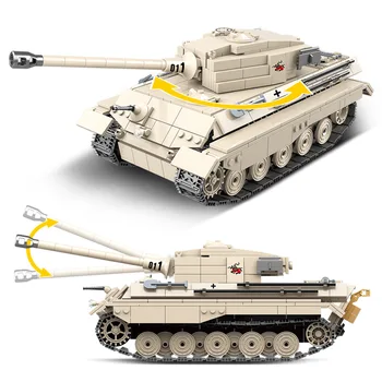 978PCS 100066 WW2 Vojenské Tiger kráľ Vojenský Tank Soldier Zbraň Armády Stavebné Bloky, Vzdelávacie Hračky Pre deti, Darčeky