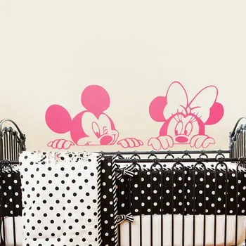 Disney Mickey Mouse, Minnie Mouse Samolepky na Stenu pre Deti Detská Izba Detská izba príslušenstvo domov kotúča, Auto Nálepky príslušenstvo