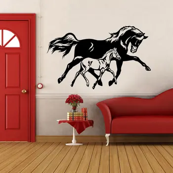 Wall Art Nástenné Nálepky Kôň Zvierat Stenu Odtlačkový Vinyl Pekný Kôň Nálepky Dekorácie, Spálne, detskej Izby Domov nástenná maľba DW13