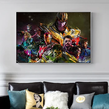 Comics Avengers 3 Infinity War Plagáty Superhrdina Hulk Iron Man Marvel Film Wall Art Plátno Na Maľovanie Obývacia Izba Dekor Obrázky