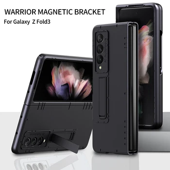 Magnetické Sklopný Kryt Pre Samsung Galaxy Z Zložiť 3 5G Prípade Fotoaparátu na Ochranu Shockproof Telefón Prípade Luxusný Stojan Coque Fundas