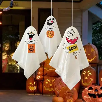3 Kusy Halloween Prívesok Ghost Ghost Handričkou Umenie Prívesok Tvorivé Roztomilý Domov Prívesok Halloween Dekorácie