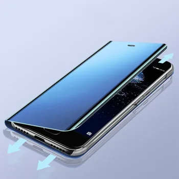 Luxusné Zobrazenie Smart Kože Flip Kryt Pre Samsung galaxy A31 A51 A71 2020 A81 A91 M80S M60S Prípade Coque Zrkadlo Lode Prípade Fundas