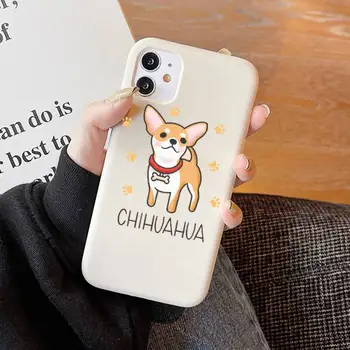 Chihuahua Dog Fashion Telefón puzdro pre iphone 13 11 Pro Max X XS Max XR Farbou Mäkký Kryt pre iphone 7 8 6 6 Plus Funda