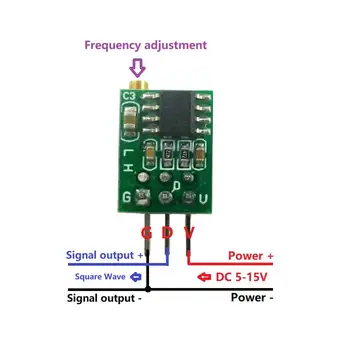 3x 1-6000hz Frekvencie Nastaviteľný generátora signálu Square Wave generátor Modul NE555 nahradiť LM358 CD4017 DDS AD9850