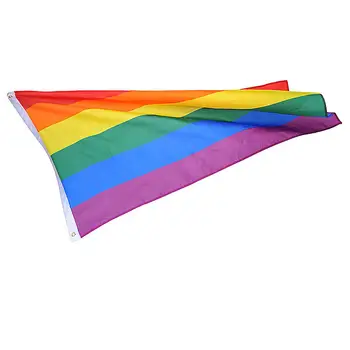 1pc Polyesterového Vlákna, Dúhová Vlajka Lesbičiek Gay Pride Priateľské Bannery 90 x 60 cm Pre Dekorácie