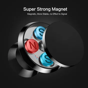 Magnetické Mobilný Telefón Držiak o 360 Stupňov a GPS Univerzálny Auto Držiaka Telefónu, Pre iPhone Samsung Magnet Mount Držiak na Stojan na telefón