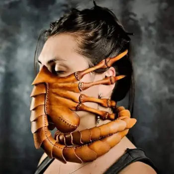 1Pc Mužov Masky Halloween Scorpion Maska Latexová Cudzie Tváre Hugger Horor Strán, bočný Kryt Fantázie UK Populárne Módne Masky