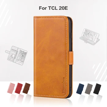 Flip Cover Pre TCL 20E Obchodného Prípadu Luxusné Kožené S Magnetom Peňaženky Prípade Pre TCL 20E Kryt Telefónu