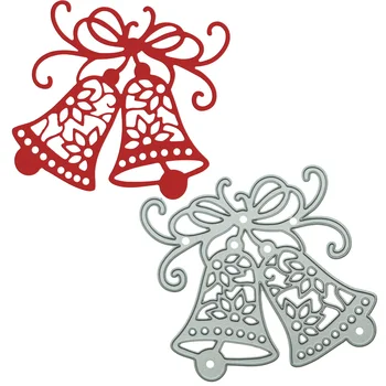 Vianočné Jingle Bell Vzor Rezanie Kovov Zomrieť Pre Scrapbooking DIY Pozvánka Zdobenie Clipart Craft Papier Fréza Plesní