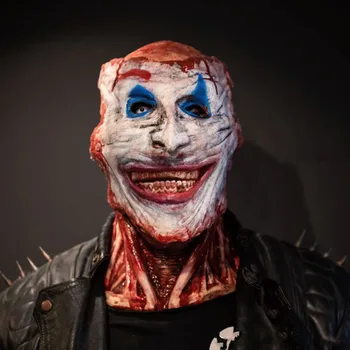 Halloween Dvakrát čelil Krvavé Strašidelné Lebky Roztrhlo Maska Horor Trhať Rany Ghost Latex Maska Joker Klaun Fullhead Strašidelné Strany Prilby