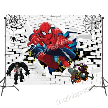 Marvel Spider Man Party Dekorácie Spiderman Narodeniny Jednorázový Riad Pozadie Balón Tortu Vňaťou Supplie Baby Sprcha