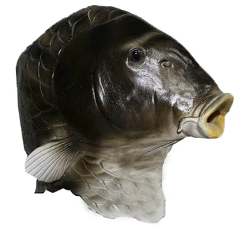 Realistické Ryby Maska Latexová Zvieracie Hlavy, Maska Sivé Ryby Kostým Pokrývku Hlavy Maškaráda Strany Dospelých