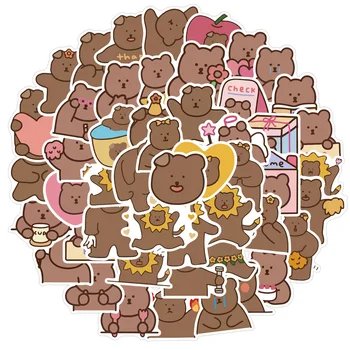 50pcs Tvorivé Roztomilý Mini Medveď Papier, Samolepky, Dekorácie Denník Scrapbooking Label Nálepka Kawaii kórejský Nálepky na kancelárske potreby