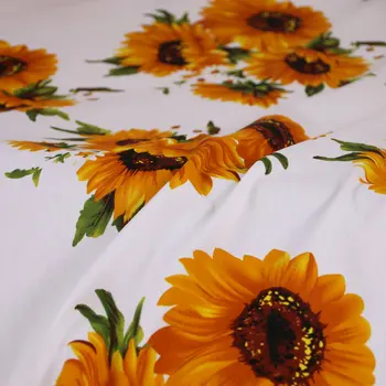 Prírodné bavlna popelín slnko kvetov vytlačené módne rodič-dieťa oblečenie tričko šitie tkaniny, látky na šaty materiálu