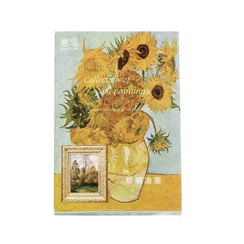 30pcs olejomaľba Kolekcia Dekoračných Nálepiek Scrapbooking Diy Štítok Denník Papiernictvo Album Vestník Plánovač Van Gogh Nálepky