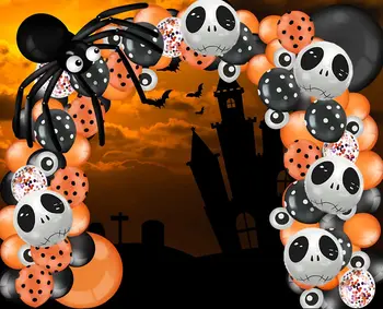 159pcs Halloween Balóny Garland Auta Balón Arch Auta DIY Spider pre Vonkajšie A Vnútorné Halloween Party Domáce Dekorácie