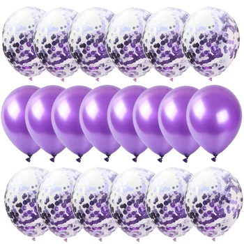 20pcs striebro Zlato Kov Balóny, Konfety ballon Narodeniny dekor Strany baby sprcha Výročie Svadby globals Hélium Balón